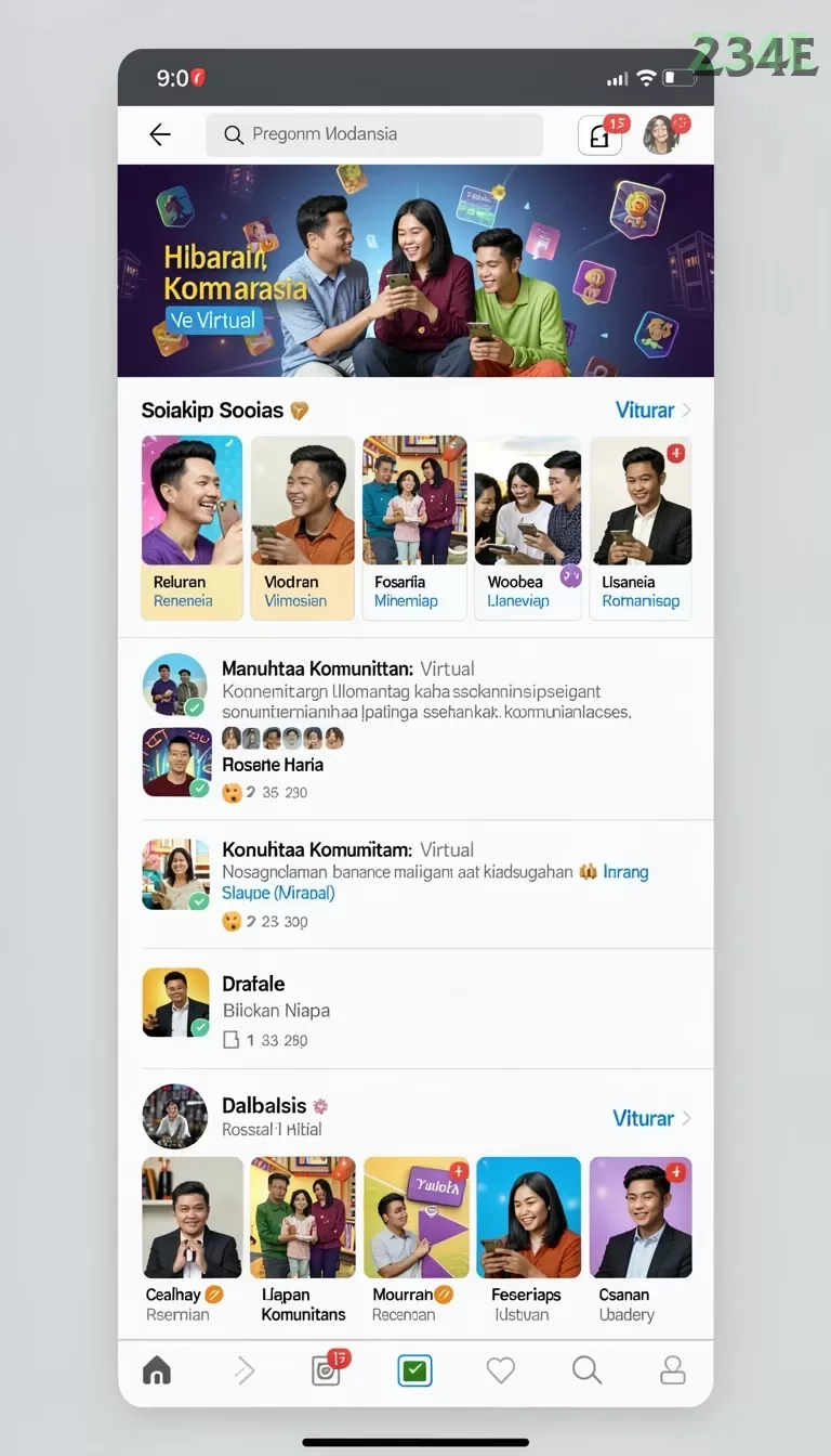 Cuplikan layar CATOTO — menu navigasi