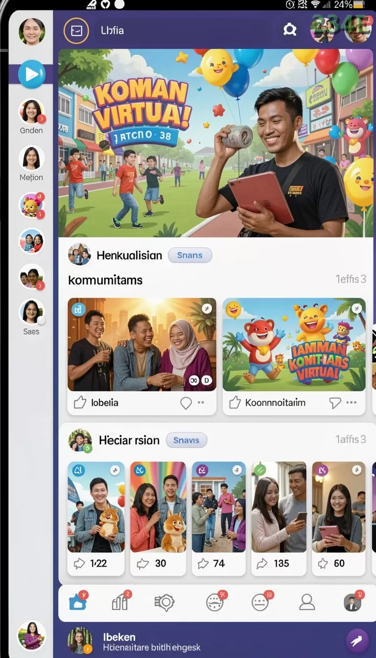 Cuplikan layar RPIDN77 — menu navigasi