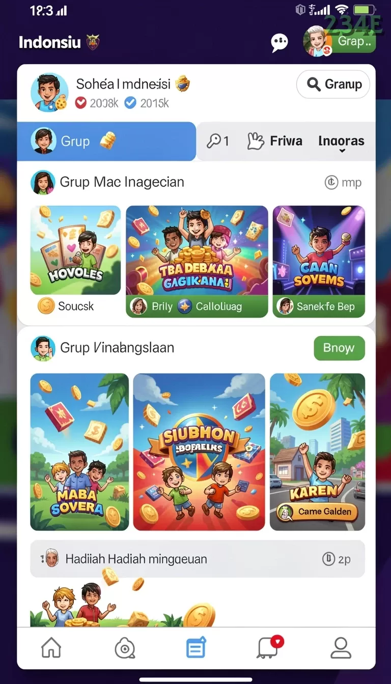 Cuplikan layar AT777 — menu navigasi