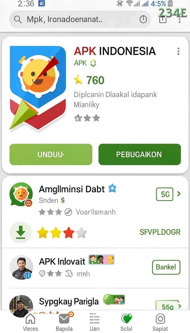 Cuplikan layar MENANGBET — menu navigasi