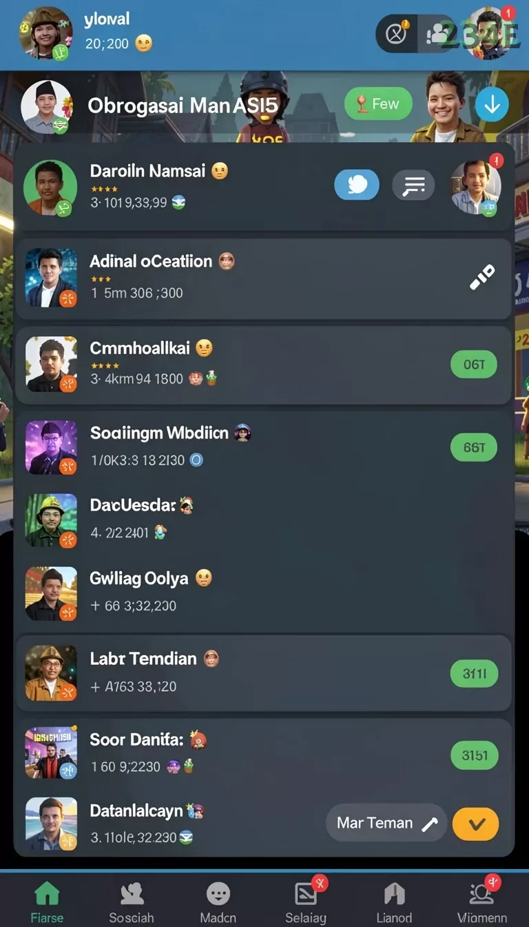 Cuplikan layar ID777 — pengaturan akun